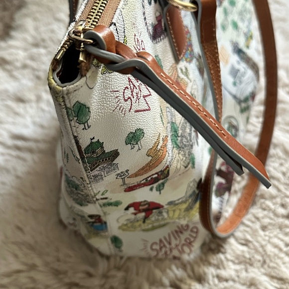 Dooney & Bourke Disney Pixar Maps Pattern Tote Bag Large - Picture 7 of 15